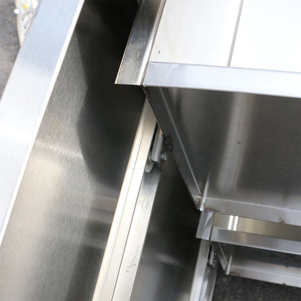 3-Tier Stainless Steel Kitchen Storage Drawer for Commercial Food Service