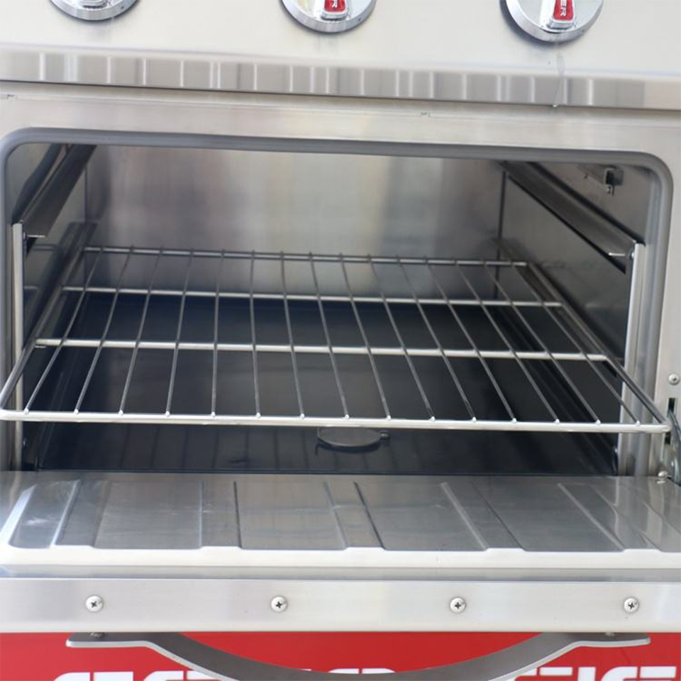 6 Burner Electric Range with Integrated Oven for Catering and Restaurant Use