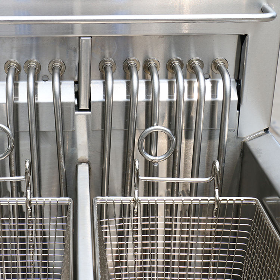 Commercial Electric Fryer E-DZ-800GF-4 with Filtration System 68L Oil