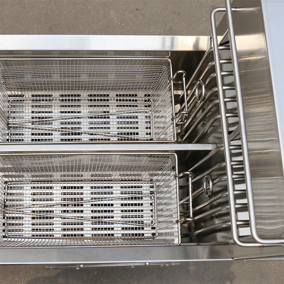Commercial Electric Fryer E-DZ-800GF-4 with Filtration System 68L Oil
