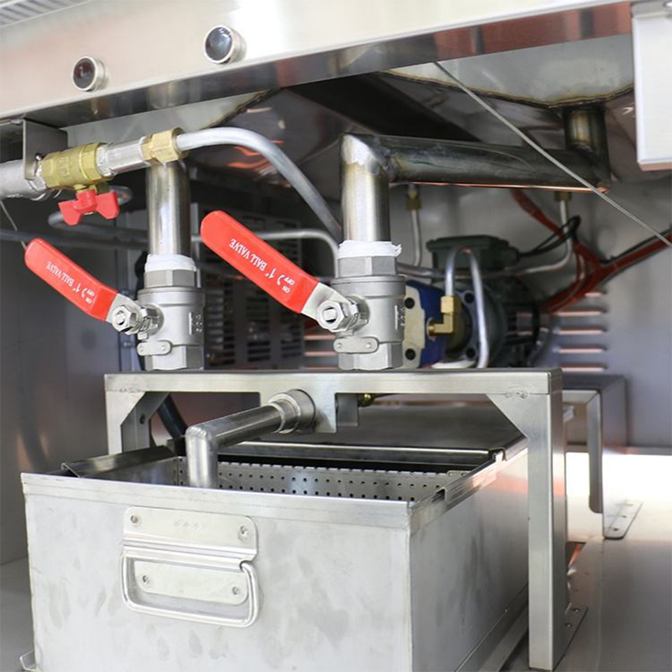 Commercial Electric Fryer E-DZ-800GF-4 with Filtration System 68L Oil