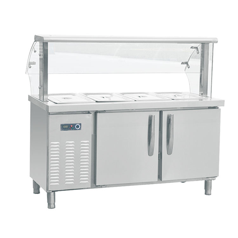 Commercial Glass Display Refrigerator 0–8°C for Supermarket Produce and Bakery