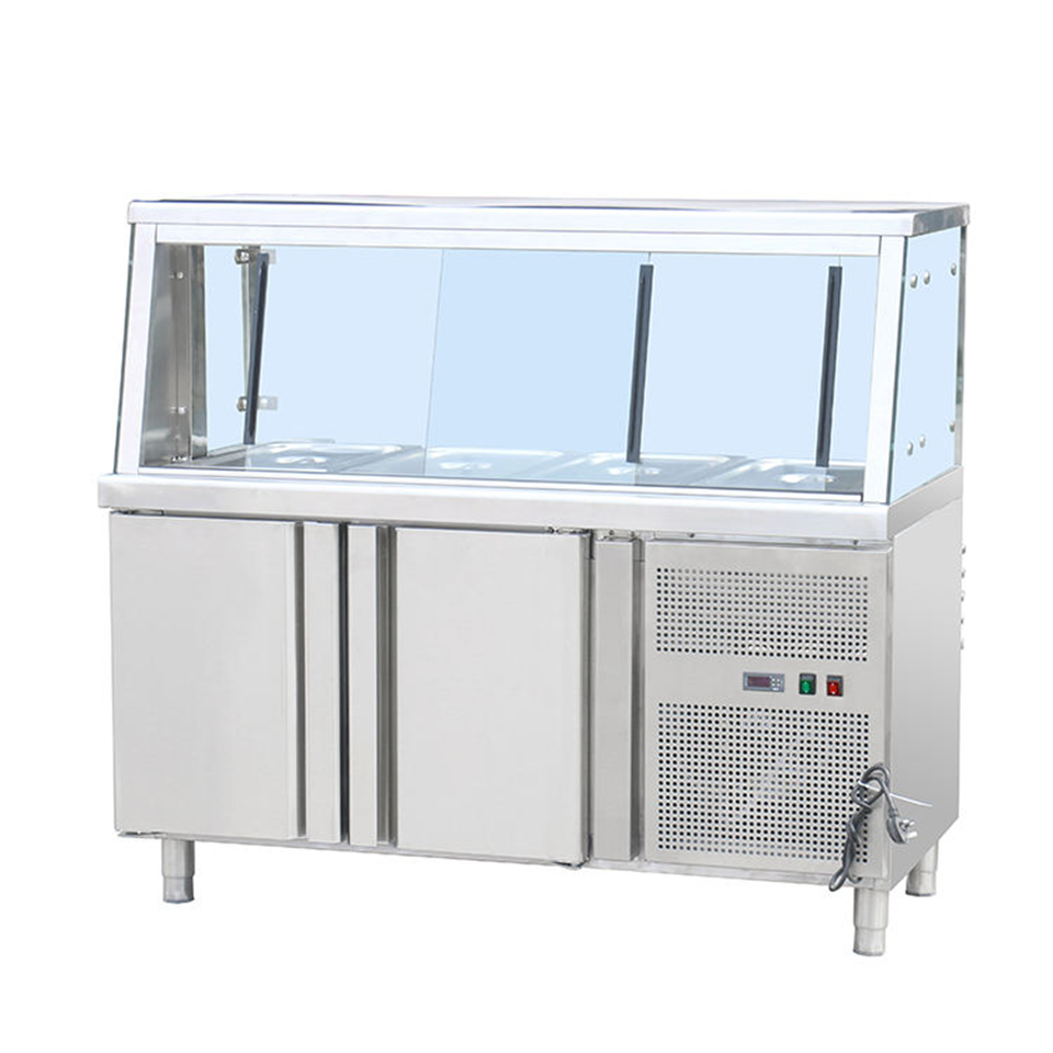Commercial Glass Display Refrigerator 0–8°C for Supermarket Produce and Bakery