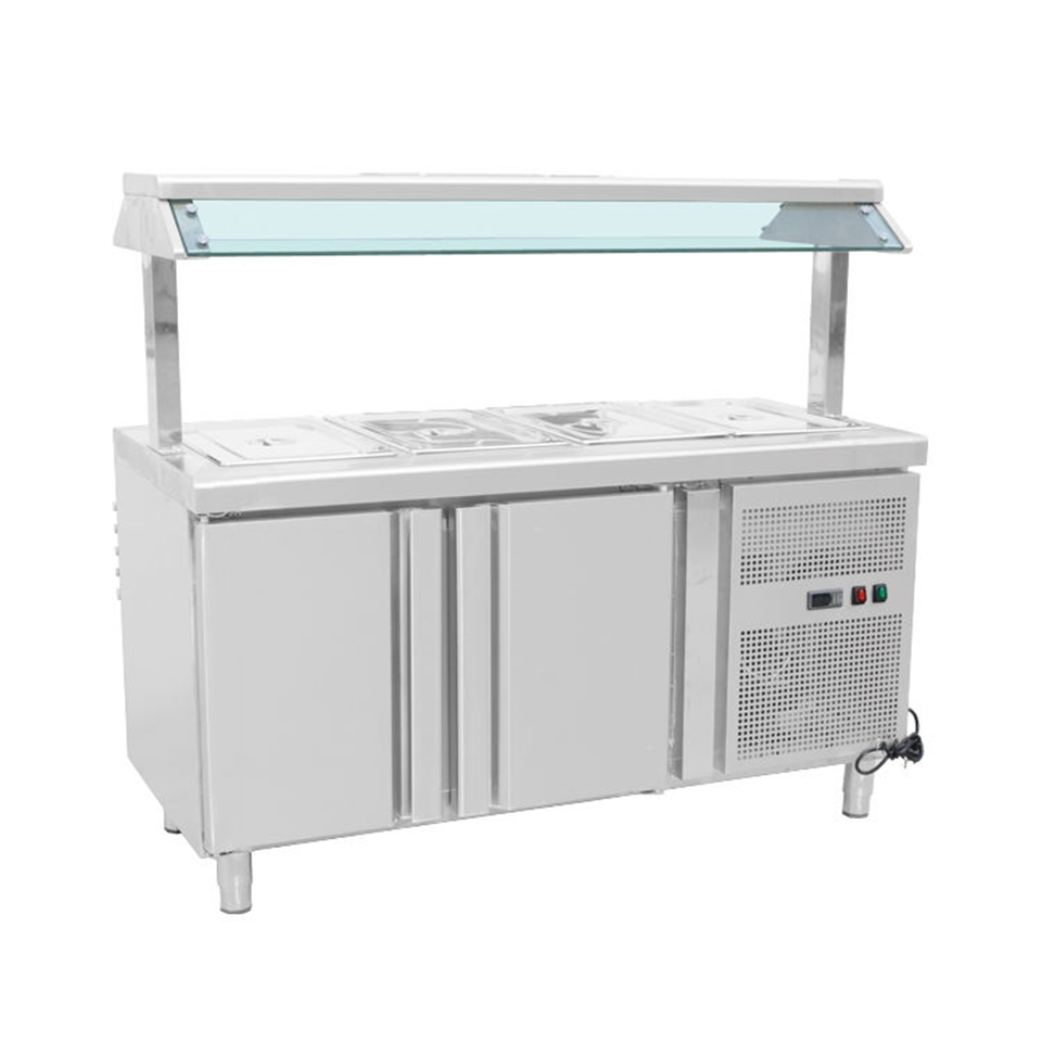 Commercial Hot Bain Marie Counter with 4 GN Pan Capacity for Food Service