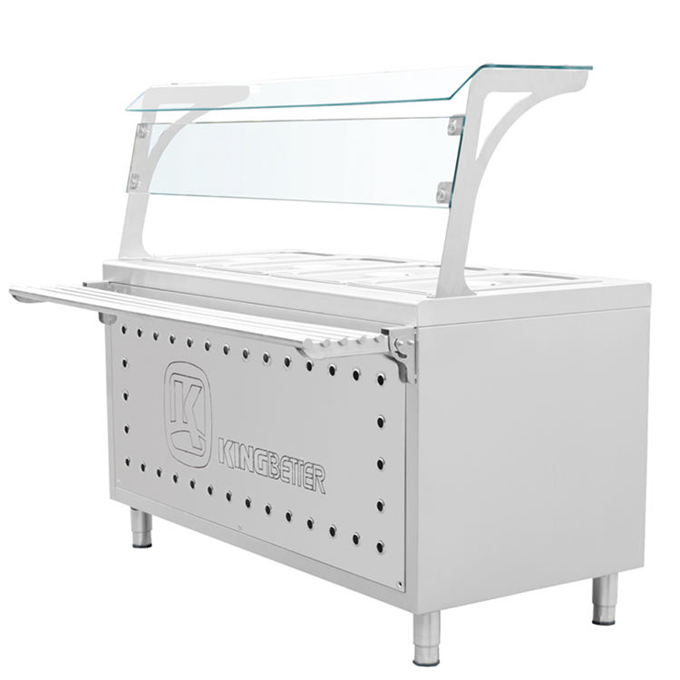 Commercial Hot Bain Marie Counter with 4 GN Pan Capacity for Food Service