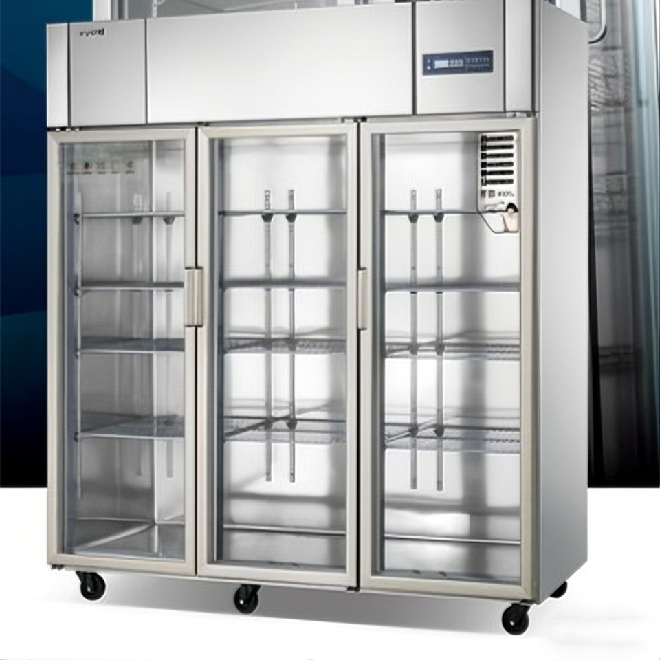 Commercial Refrigerated Display Cabinet Triple Doors +8 to 0°C