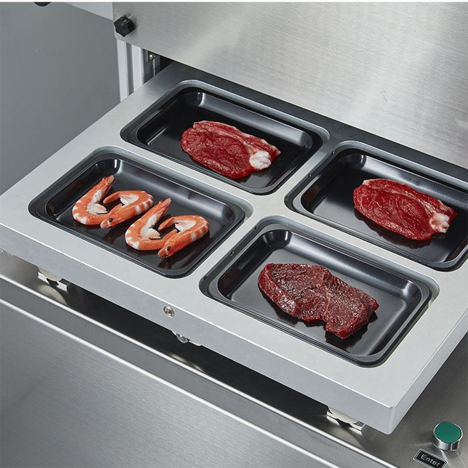 Commercial Vertical Skin MAP Vacuum Packaging Machine DQ440VSL 440mm Film