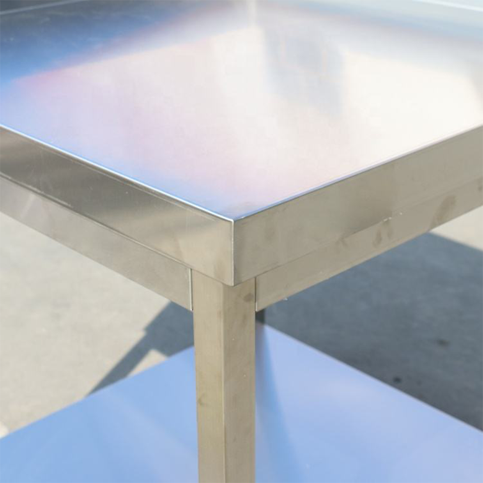 Detachable Two-Tier Stainless Steel Work Table for Commercial Kitchens