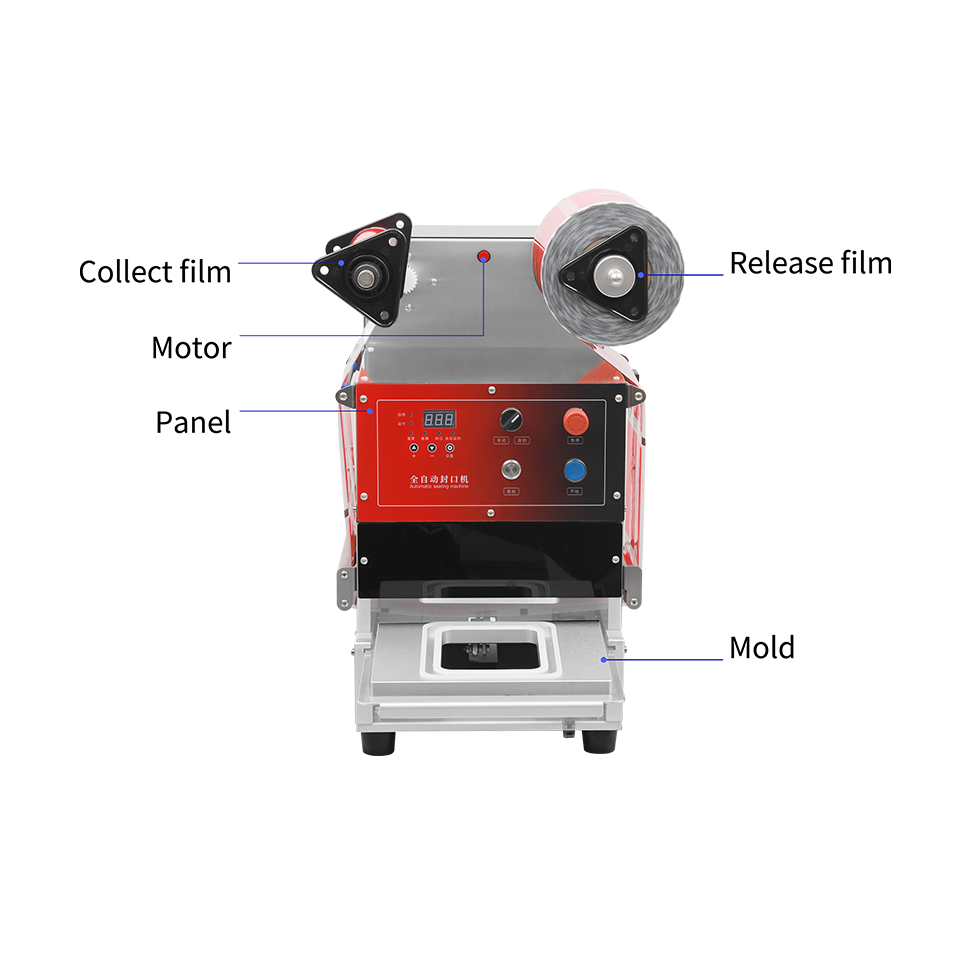 DF300TA Manual Press Tray Sealer Compact Food Container Cup Lid Machine