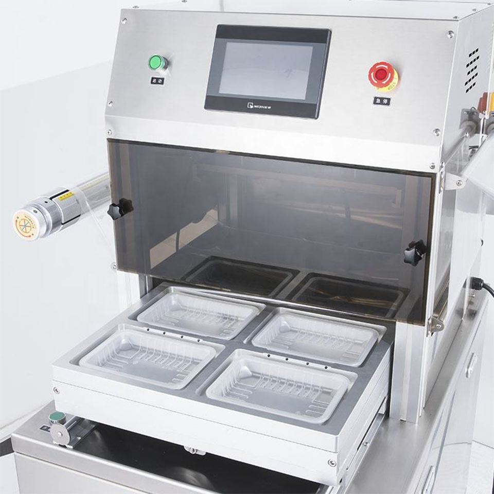 DQ440L-E Vertical MAP Packaging Machine Gas Flushing Sealer 440mm Film