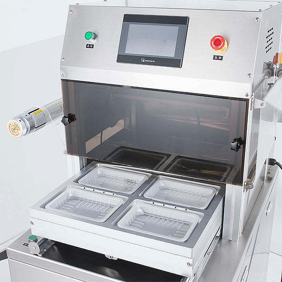 DQ440L-V Vertical MAP Vacuum Packaging Machine Gas Flush Sealer 440mm Film
