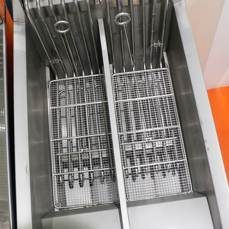 E-DZ-400G-2 Dual Tank Electric Fryer 18kW CE Certified