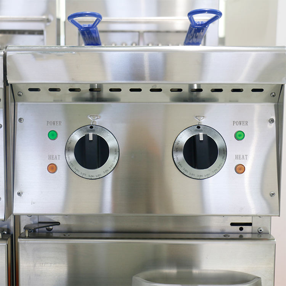E-DZ-400G-2 Dual Tank Electric Fryer 18kW CE Certified