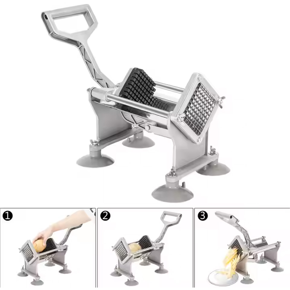 Manual French Fry Cutter Easy to Use for Home and Restaurant