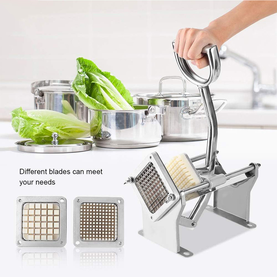 Stainless Steel French Fry Cutter Safe Easy to Use and Durable