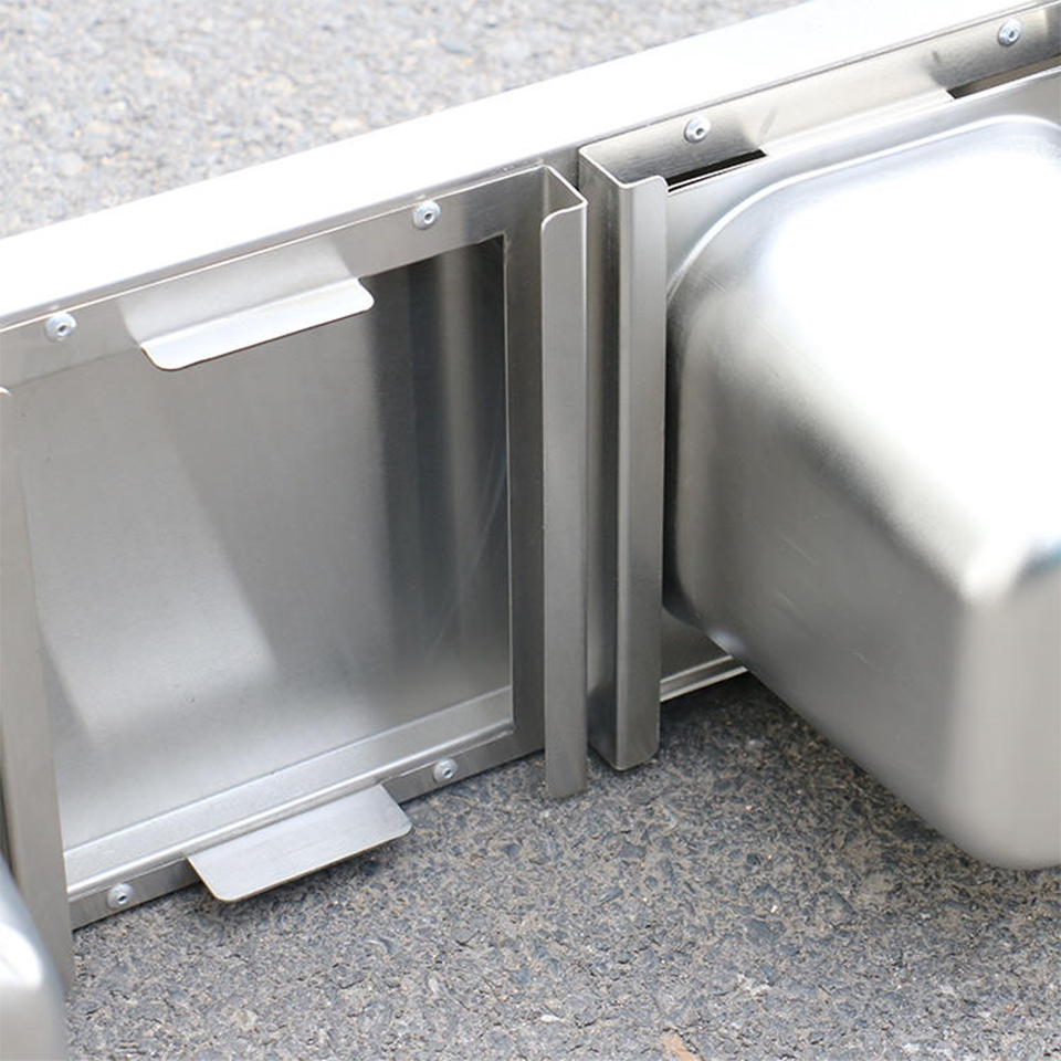Stainless Steel Wall-Mounted GN Pan Holder Solid Shelf for Commercial Kitchens