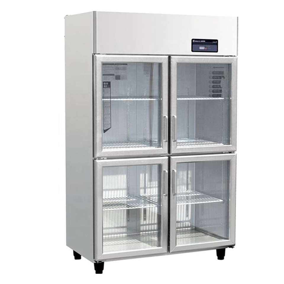 Large Capacity 4-Door Upright Refrigerator Freezer for Restaurant and Foodservice