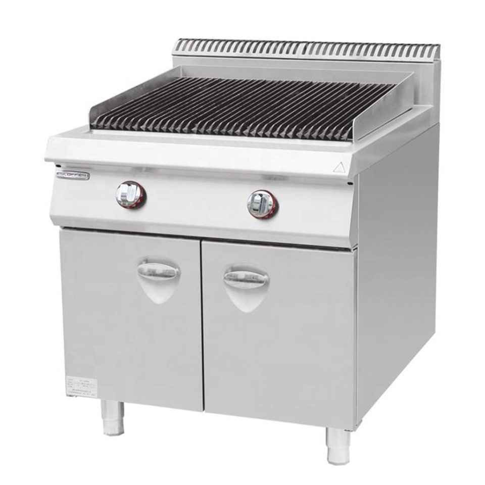 XKE-RQH Series Vertical Gas Volcanic Rock Grill Stainless Steel Commercial Use