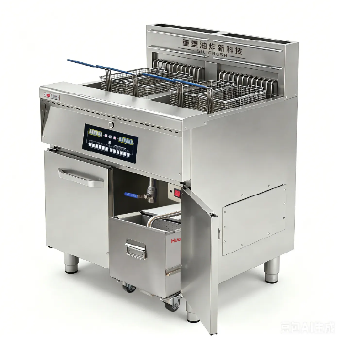 Microseismic Double-Tank Auto-Lift Fryer GW-FRY-ZDS