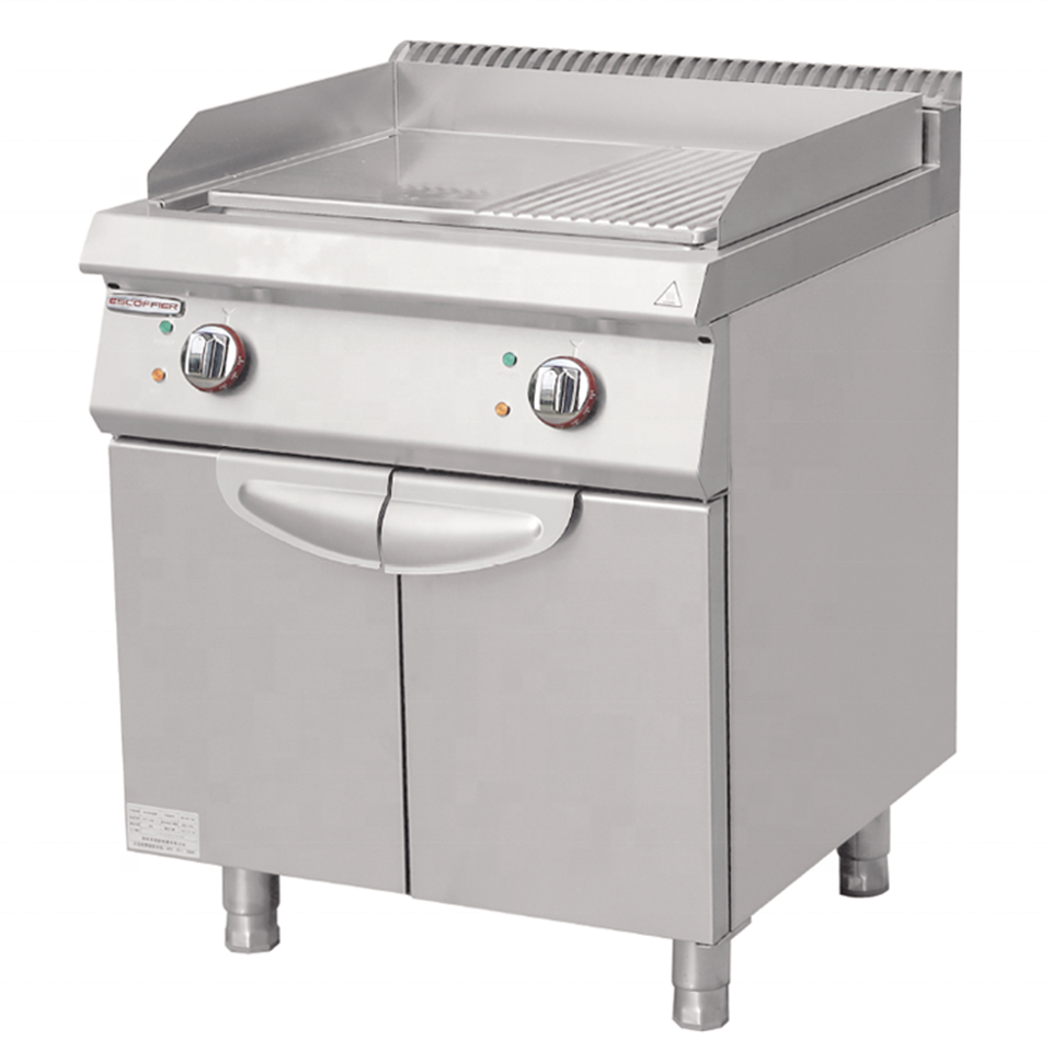 Commercial Electric Flat Griddle on Cabinet for Restaurant and Catering 9kW